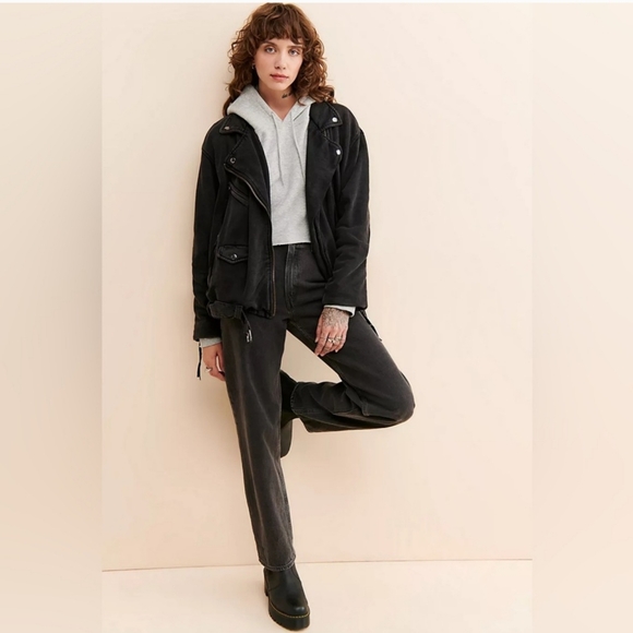 Free People Rebel Knit Oversized Moto Jacket - Picture 6 of 10